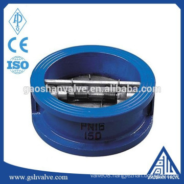 ductile iron wafer dual plate check valve